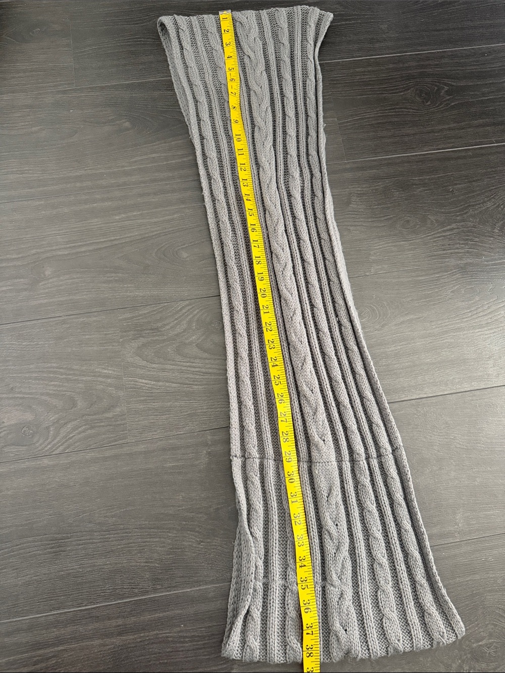 Gray Knit Infinity Scarf - Picture 3 of 5
